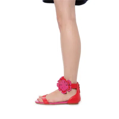 Alexander Mcqueen Leather Flats In Red