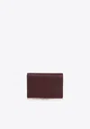 Alexander Mcqueen Leather Fold-over Wallet In Burgundy