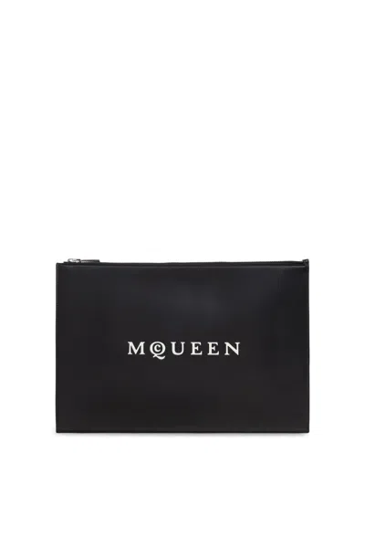 Alexander Mcqueen Leather Handbag In Black