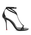 Alexander Mcqueen Harness 90 Calf Leather Sandals In Black