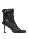 Alexander Mcqueen Alexander Mc Queen Black Slash Biker Boot In Black
