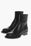 Alexander Mcqueen Black Leather Cuban Boots For Men