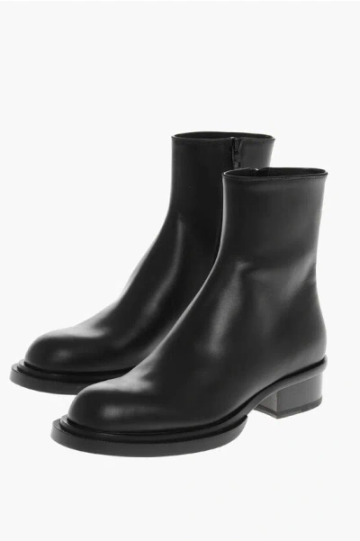Alexander Mcqueen Leather Heeled Ankle Boots