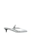 Alexander Mcqueen Revel Mule In Silver