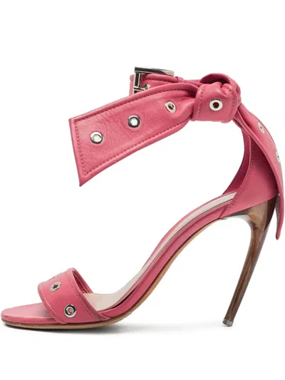 Pre-owned Alexander Mcqueen Leather Heeled Sandals