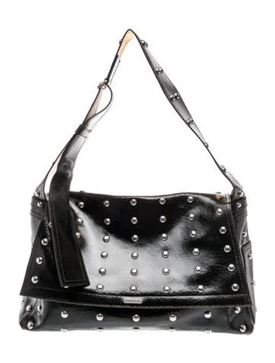 Pre-owned Alexander Mcqueen Leather Hobo In Black