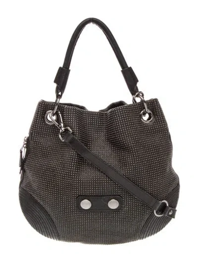 Pre-owned Alexander Mcqueen Leather Hobo In Black