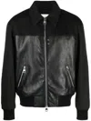 Alexander Mcqueen Leather And Fabric Bomber Jacket