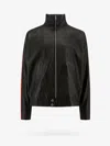 Alexander Mcqueen Leather Jacket With Contrasting Bands