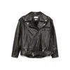 Alexander Mcqueen Oversized Antiqued Leather Biker Jacket