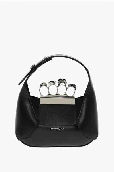 Alexander Mcqueen Leather Jewel Knuckles Hobo Bag