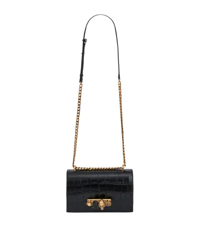 ALEXANDER MCQUEEN LEATHER JEWELLED SATCHEL BAG