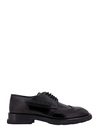 Alexander Mcqueen Alexander Mc Queen Textured Derby Shoes In Black