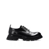 Alexander Mcqueen Leather Lace-up Shoes Women In Black