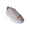 Alexander Mcqueen Leather Lace Up Sneakers Pink In Neutral