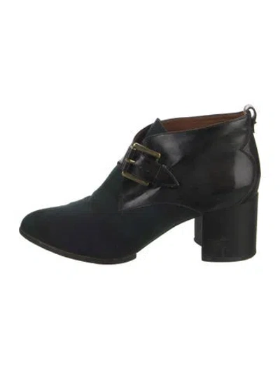 Pre-owned Alexander Mcqueen Leather Lace-up Boots In Black