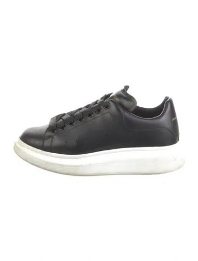 Pre-owned Alexander Mcqueen Leather Lasercut Accents Sneakers In Black