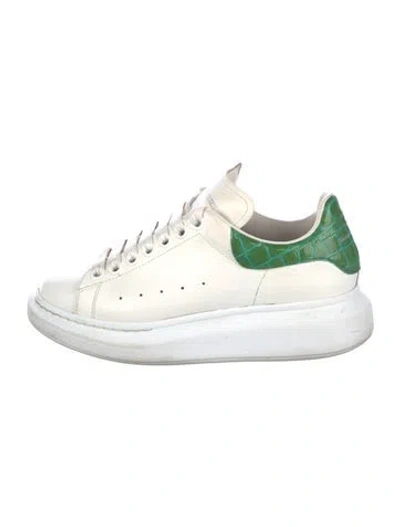 Pre-owned Alexander Mcqueen Leather Leather Trim Embellishment Sneakers In Multi