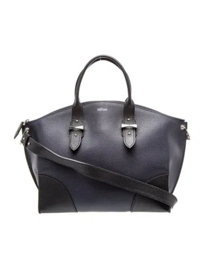 Pre-owned Alexander Mcqueen Leather Legend Satchel Bag In Blue