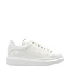 Alexander Mcqueen Black Leather Sneakers With White Leather Heel Nd  Uomo 40 In White