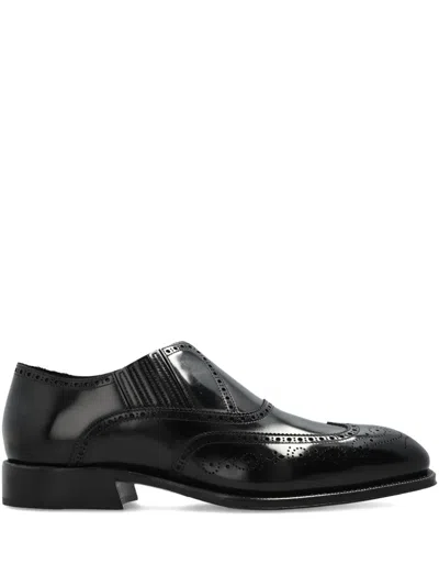 Alexander Mcqueen Leather Loafers In Black