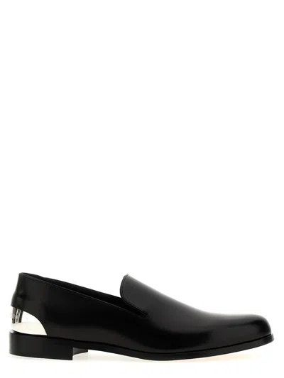 Alexander Mcqueen Leather Loafers In Black