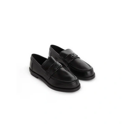 Alexander Mcqueen Leather Loafers In Black