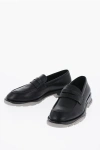 ALEXANDER MCQUEEN LEATHER LOAFERS WITH RUBBER SOLE