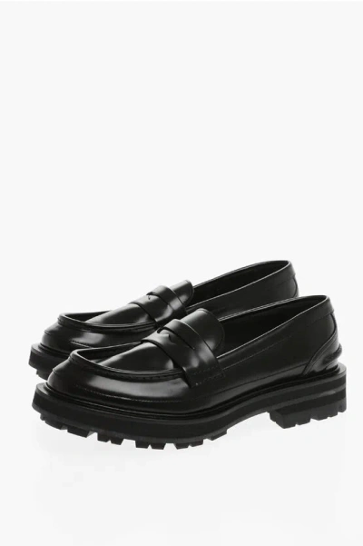 Alexander Mcqueen Leather Loafers With Tank Sole