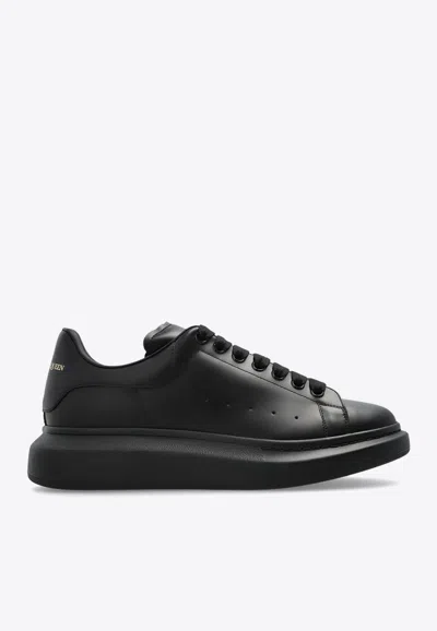 ALEXANDER MCQUEEN LEATHER LOW-TOP SNEAKERS WITH LOGO