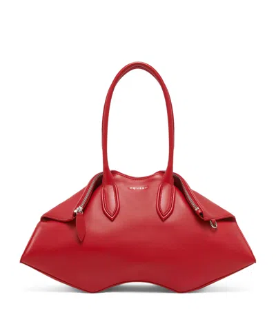 Alexander Mcqueen Leather Manta Shoulder Bag In Red
