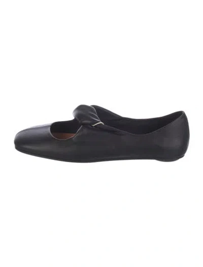 Pre-owned Alexander Mcqueen Leather Mary Jane Flats W/ Tags In Black