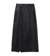 Alexander Mcqueen Leather Midi Pencil Skirt In Black