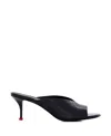 Alexander Mcqueen 70 Open-toe Leather Mules In Black