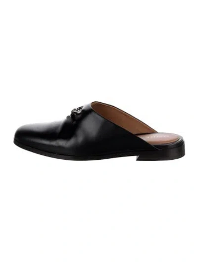 Pre-owned Alexander Mcqueen Leather Mules In Black