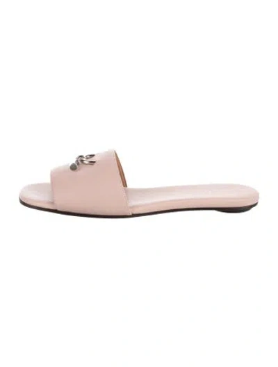 Pre-owned Alexander Mcqueen Leather Mules In Pink