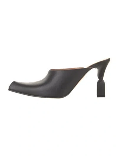 Pre-owned Alexander Mcqueen Leather Mules W/ Tags In Black