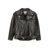 Alexander Mcqueen Oversized Antiqued Leather Biker Jacket In Mutlicolor