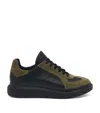 Alexander Mcqueen Leather Oversized Retro Sneakers In Black