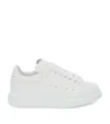 Alexander Mcqueen 45mm Iridescent Tech & Leather Sneakers In White
