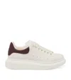 Alexander Mcqueen White Low-top Sneakers With Chunky Sole And Contrasting Heel Tab In Leather Man In Brown