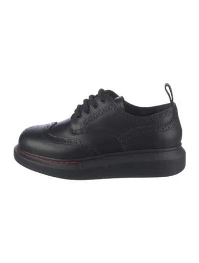Pre-owned Alexander Mcqueen Leather Oxfords In Black