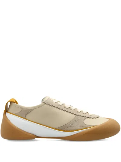 Alexander Mcqueen Leather Panelled Sneakers In Neutral