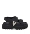 Alexander Mcqueen Leather Platform Sandals In Black