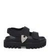 Alexander Mcqueen Parachute Sandal In Black