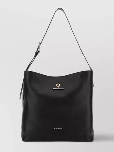 ALEXANDER MCQUEEN LEATHER PENDANT SHOPPING BAG