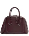 Alexander Mcqueen Leather Pinter Satchel (authentic Pre-loved) In Burgundy