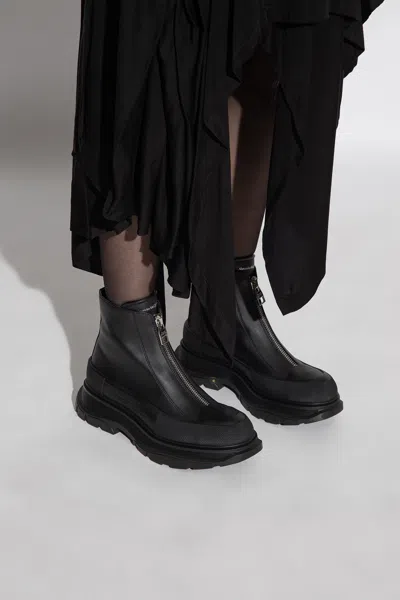 ALEXANDER MCQUEEN ALEXANDER MCQUEEN LEATHER PLATFORM BOOTS
