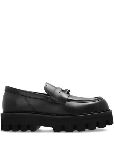 ALEXANDER MCQUEEN LEATHER PLATFORM LOAFERS