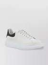 Alexander Mcqueen Leather Platform Sneakers With Round Toe And Contrasting Heel Tab